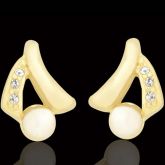 BRINCO PÉROLA COM STRASS BABY