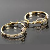 ARGOLA NOITE COM STRASS E DETALHE EM RÓDIO