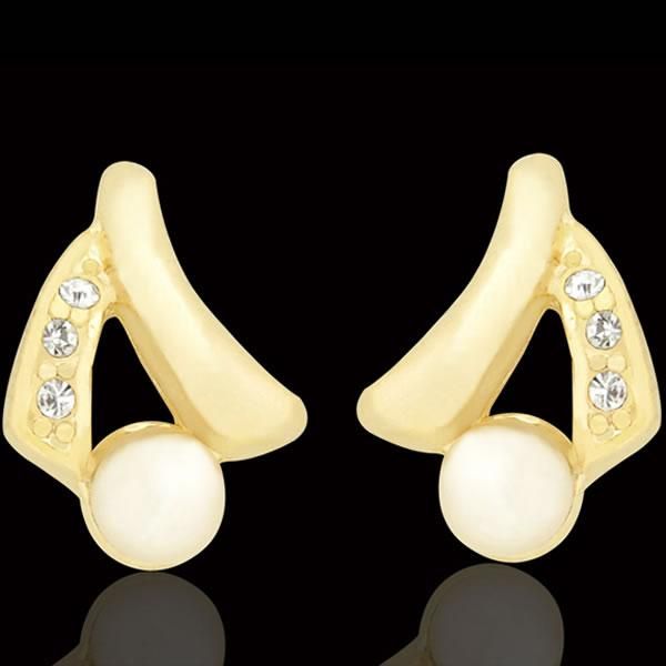 BRINCO PÉROLA COM STRASS BABY