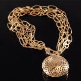 PULSEIRA EM BERLOQUE MANDALA EM OURO