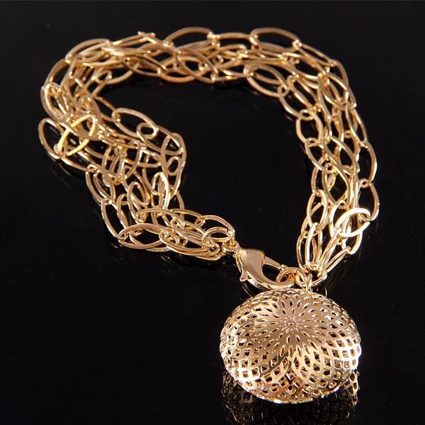 PULSEIRA EM BERLOQUE MANDALA EM OURO