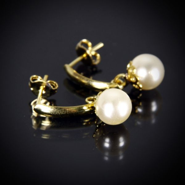 BRINCO PÉROLA BÁSICO OURO 18K